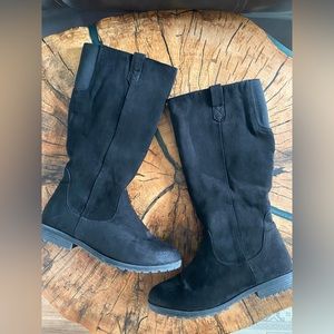 Girls Cat & Jack Faux Black Suede Tall Boots